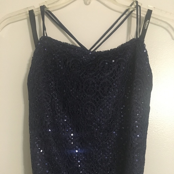 Gantos Navy Blue Gown - Picture 2 of 6